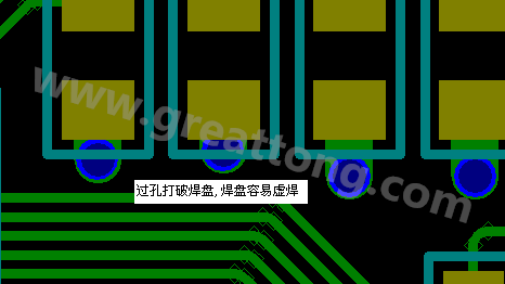 PCB設計案例分析：過孔破焊盤，造成SMT虛焊