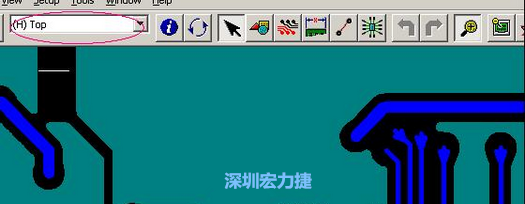 如果圖形像下圖一樣無(wú)法顯示鉆孔，只須圖（186）將紅色圈住的活動(dòng)層改為當(dāng)前顯示層即可。