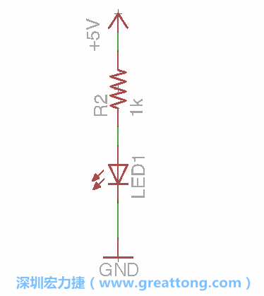 如圖所示放置一個開關（switch）、10K電阻器（10k resistor）和0.1μF的電容（0.1μF capacitor），并把開關的一端連到接地端上。
