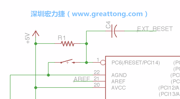 很多PCB設計者的設計不符合人體工學，他們使用很小的按鈕、不方便的元件配置和難以解讀的標簽，千萬不要變成這樣！這次我們的設計有一個大小合適的重置按鈕（reset button）和可以清楚辨認是否已經接上電源的LED指示燈。