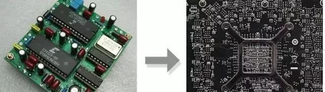 PCBA元器件由大變小，由稀疏到密集的變化趨勢
