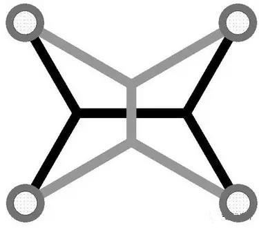 灰色Steiner樹不是最優(yōu)的，但黑色Steiner樹是最優(yōu)的。